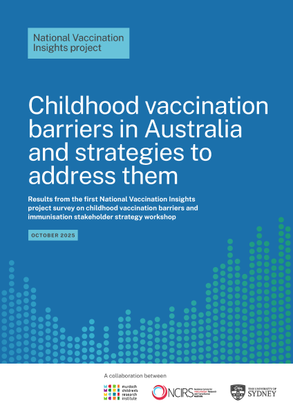 Cover of the National Vaccination Insights project report 2025
