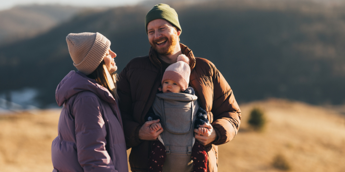 A young family travelling