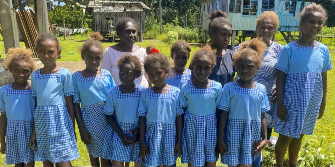 School Girls Choiseul Province Solomon Islands during BCU HPV campaign.