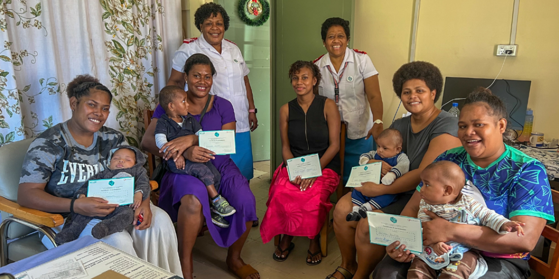 A field team conducting parent interviews in Fiji’s Central Health Division as part of the post-introduction evaluation of the hexavalent vaccine, HEXASIIL.
